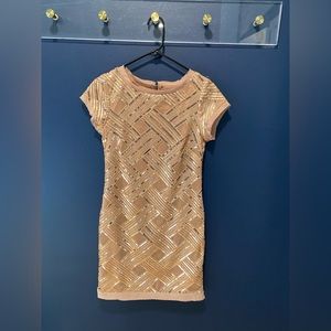 Eliza J Rose Gold Sequin Dress Size 6